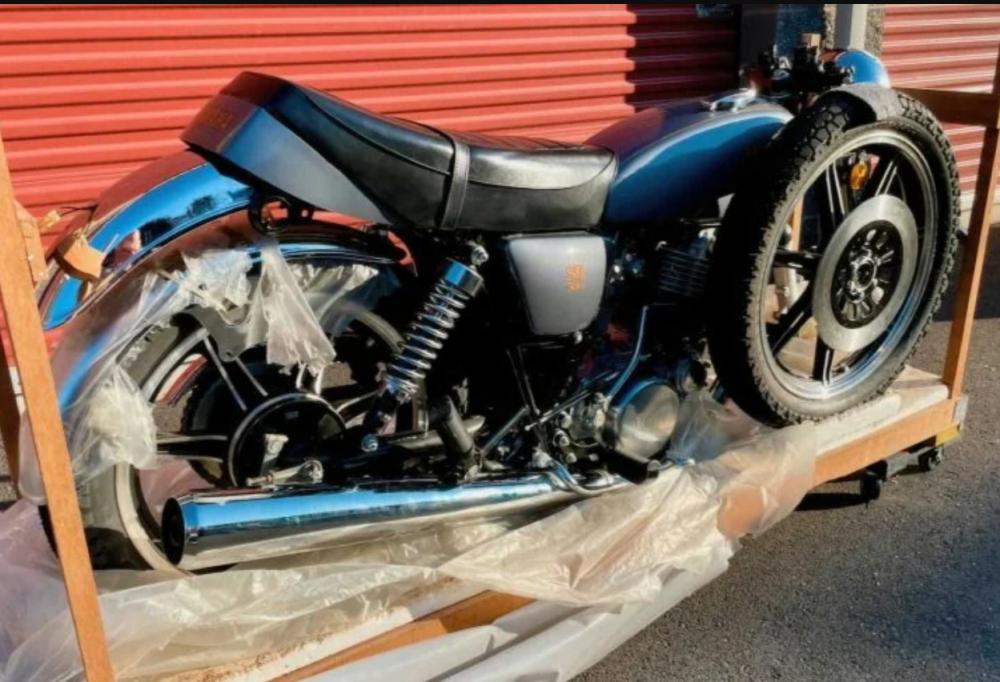 Não deve existir uma Yamaha SR500h mais nova que essa no mundo (Foto: Mecum | Divulgação)