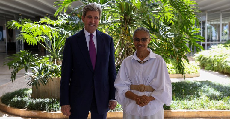 John Kerry e Marina Silva. Foto: Ministério do Meio Ambiente