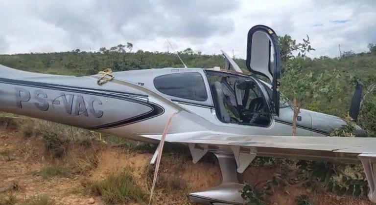 O avião estava com 6 ocupantes © Reprodução/Corpo de Bombeiros de MG