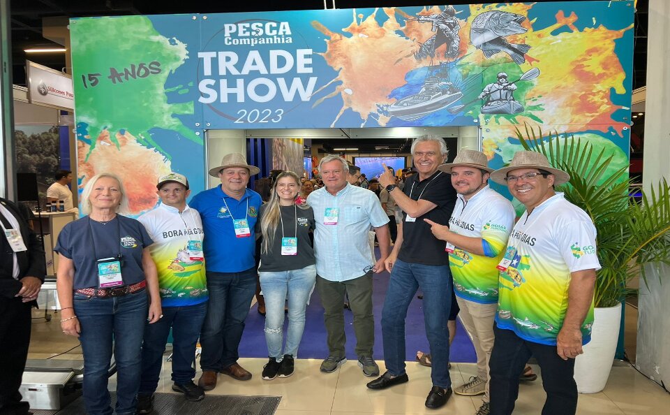 Governador Ronaldo Caiado divulga destinos de pesca esportiva de Goiás na maior feira do ramo da América Latina (Fotos: Alexandre Parrode)