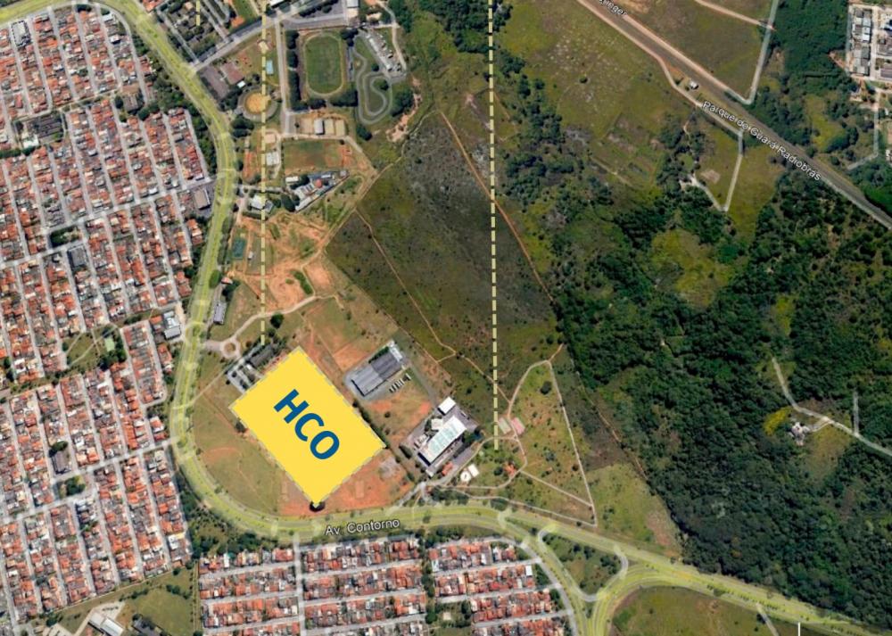 O Hospital Clínico Ortopédico do Guará será construído em terreno de 70 mil m² no SRIA II QE 23, lote C | Arte: Novacap