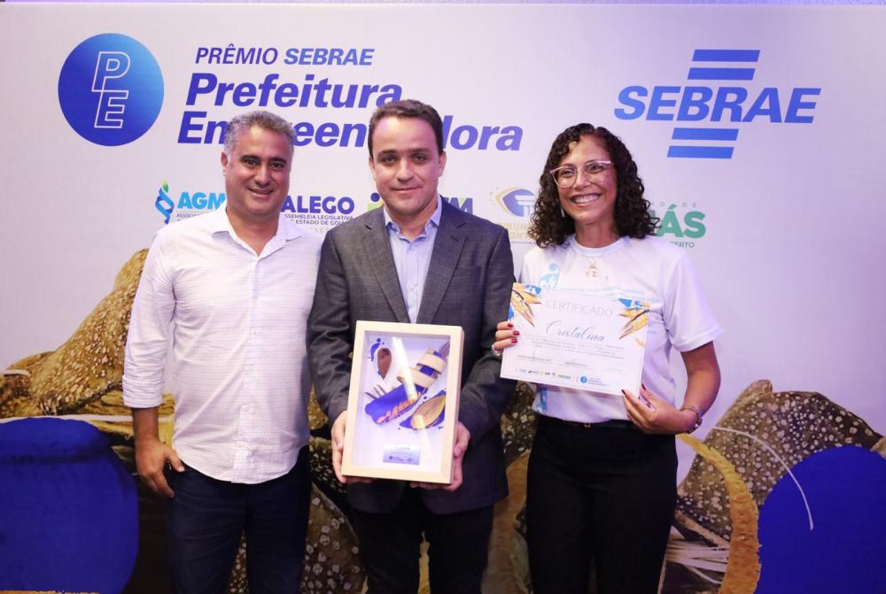 1- Fábio Peres, gerente de Projetos da Secretaria do Entorno 2. Daniel Sabino, prefeito de Cristalina 3 a Luciana Passos - Secretária de Turismo de Cristalina