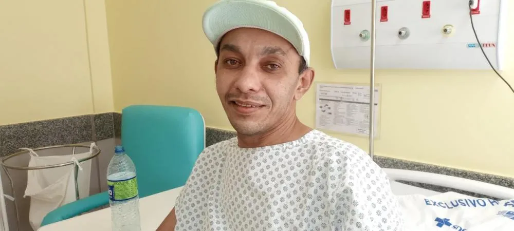 Marcos César Rodrigues da Silva, morador Águas Fotos: SESLindas de Goiás, foi atendido no Heal e agradeceu o atendimento 