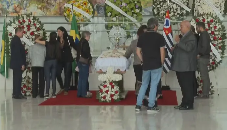 Velório de Agnaldo Rayol na Alesp / Reprodução TV Globo