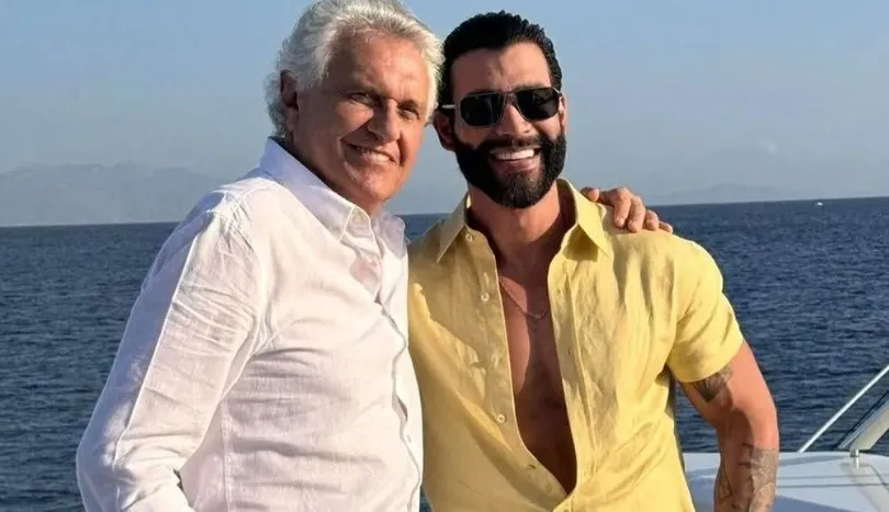 onaldo Caiado (e) e Gusttavo Lima (d) podem vir a se enfrentar no pleito de 2026 / Reprodução / Instagram