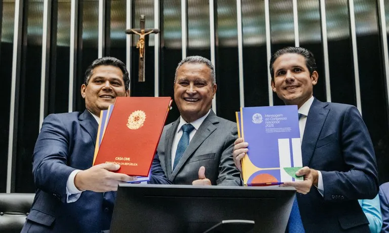 Davi Alcolumbre e Hugo Motta recebem Mensagem Presidencial / Wagner Lopes / Casa Civil