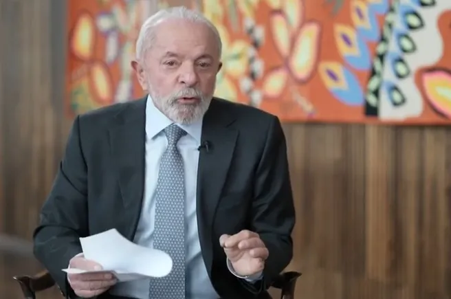 Lula dá entrevista sobre elevação de tarifas de Trump / Reprodução / TV Globo