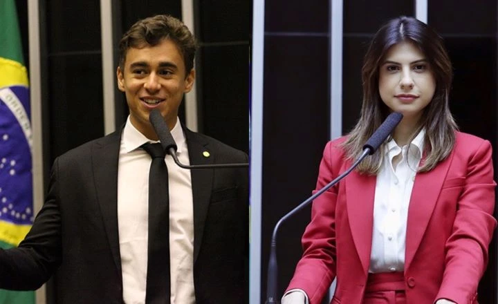 Deputado Nikolas Ferreira (PL-MG) e Camila Jara (PT-MS) | Câmara dos Deputados