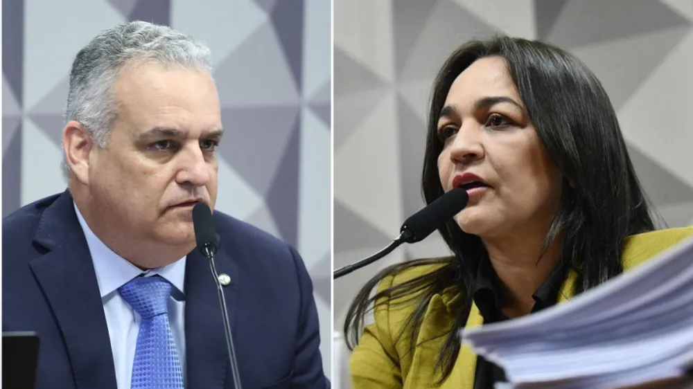 Deputado Alfredo Gaspar e a senadora Eliziane Gama • Vinicius Loures/Câmara dos Deputados/Geraldo Magela/Agência Senado
