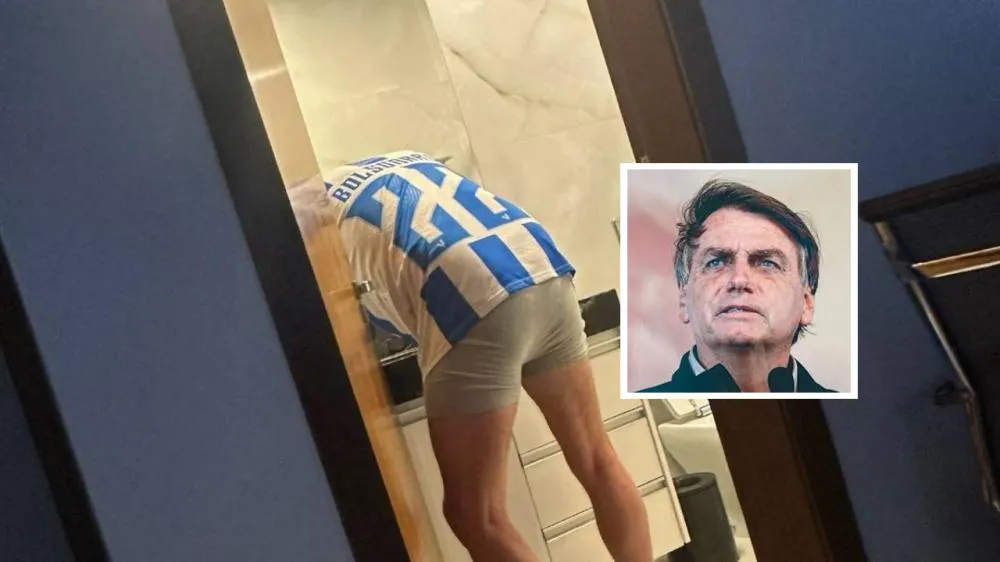 Vereador Carlos Bolsonaro postou foto do ex-presidente Jair Bolsonaro em crise de vômito atribuída a sequelas de facada. (Foto: Reprodução X/@CarlosBolsonaro)