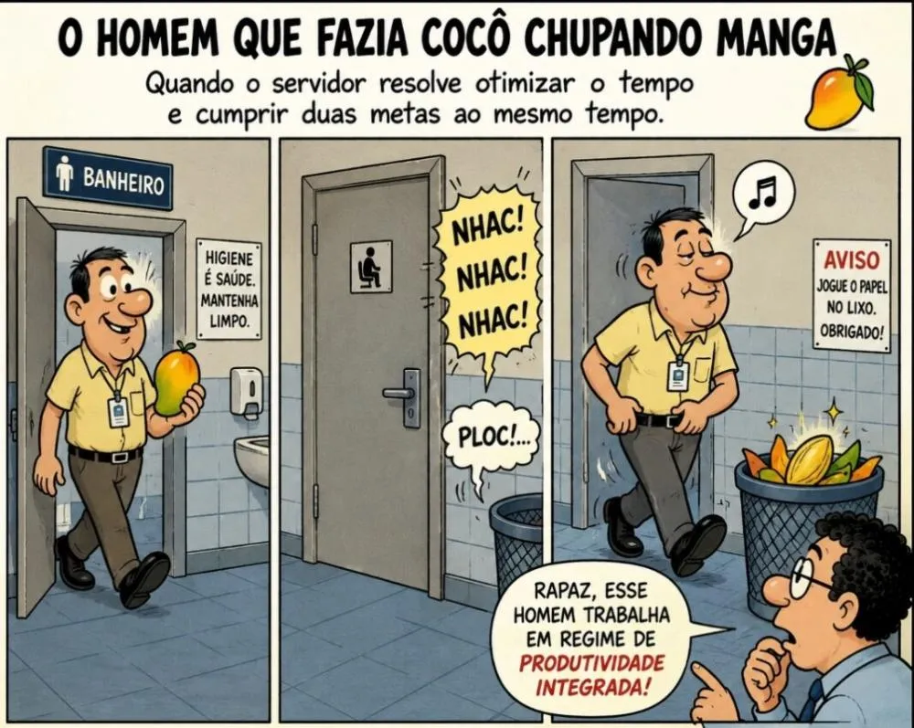 O homem que fazia cocô chupando manga