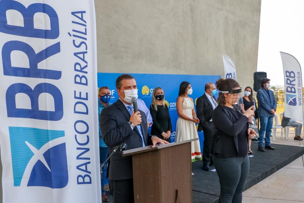 O presidente do BRB, Paulo Henrique Costa, destacou, durante a cerimônica, a revitalização da Torre de TV como um exemplo do trabalho feito para a geração de desenvolvimento econômico, social e humano na capital. Foto: Renato Alves/Agência Brasília