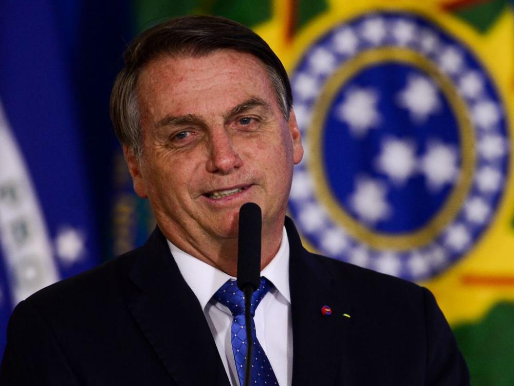 O presidente Jair Bolsonaro, em cerimônia no Palácio do Planalto Marcelo Camargo/Agência 