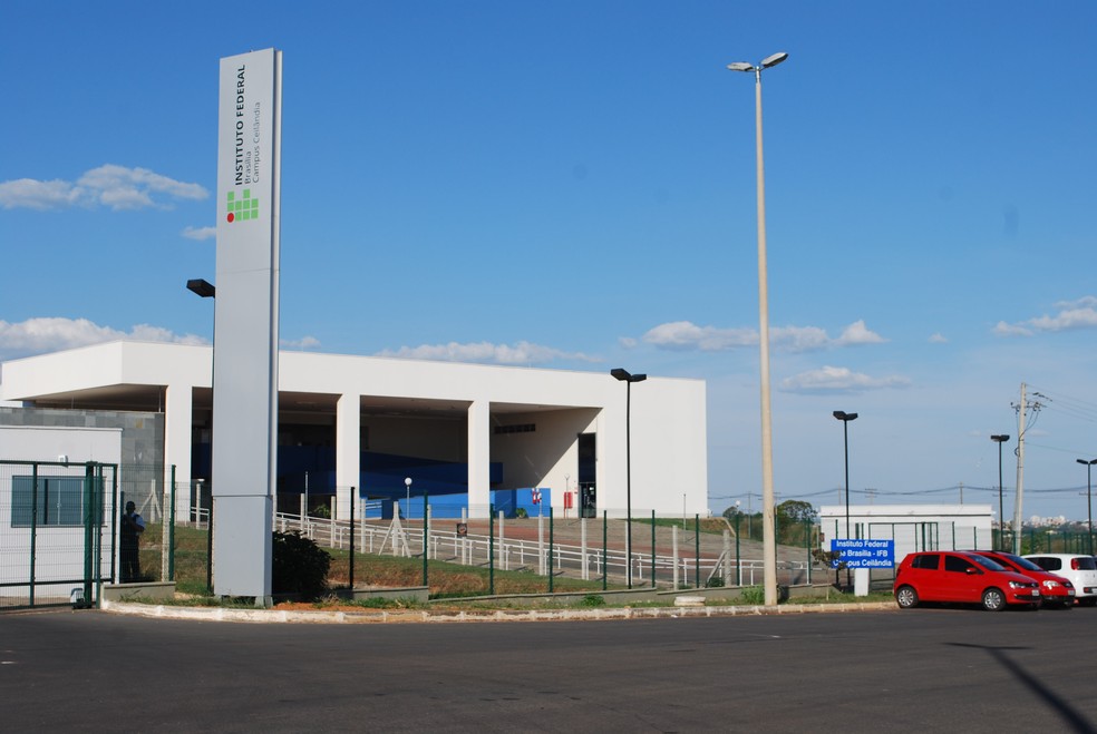 Fachada da entrada do IFB Campus Ceilândia — Foto: Arquivo da comunicação do IFB/Divulgação