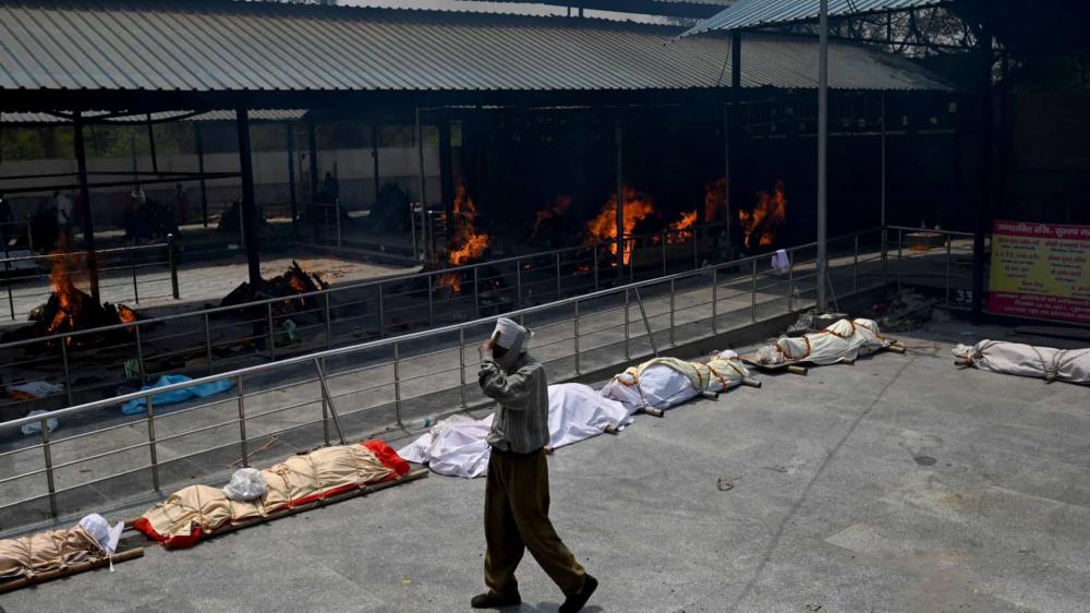 Crematório em Nova Deli Foto: © MONEY SHARMA/AFP via Getty Images