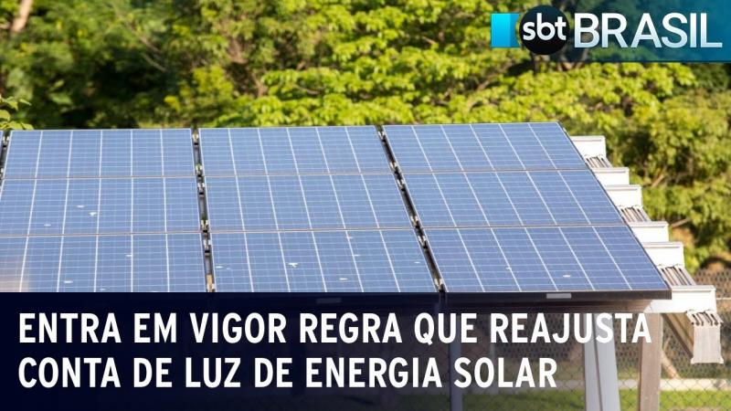 Entra em vigor regra que reajusta conta de luz de energia solar | SBT Brasil (22/07/23)