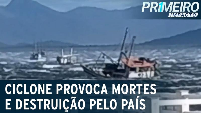 Ciclone provoca mortes e destruição pelo país | Primeiro Impacto (14/07/23)